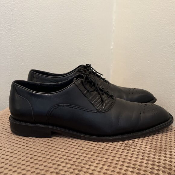 Belvedere Men’s Shoes Alligator & Calf Skin Leather Wingtip Dress Shoe, Black- 8 main image 4